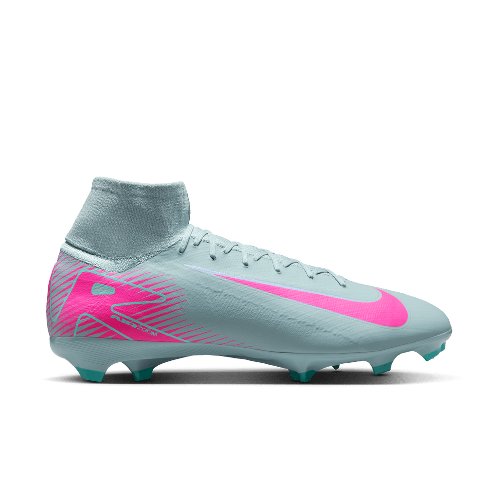 Nike Mercurial Superfly 10 Pro FG High-Top Soccer Cleats-Ocean Cube/Pink Blast