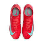 Nike Mercurial Superfly 10 Pro FG High-Top Soccer Cleats-Ember Glow/Aurora Green