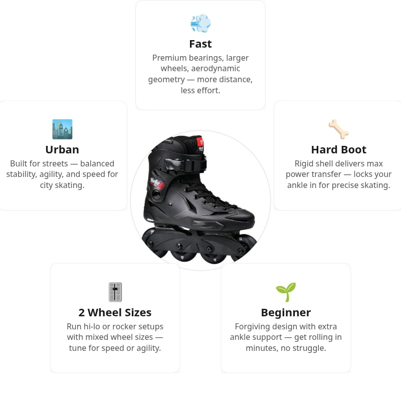 Flying Eagle X1 Shrike Lite Black Skates